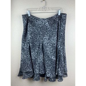 Chaps leopard print skirt